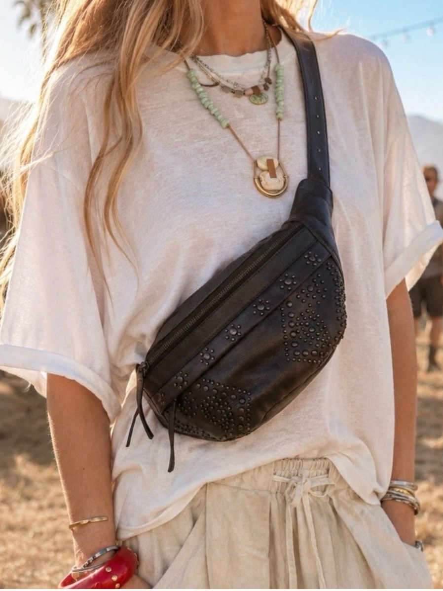 Nwt Free People Ana Adorned Sling Bag